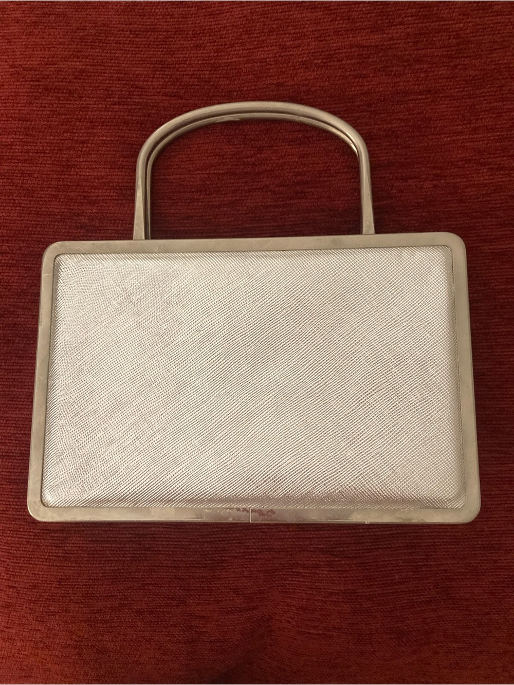 Vintage Arnold Scaasi for Meyers Silver Metallic Evening Bag -1950s/60s
